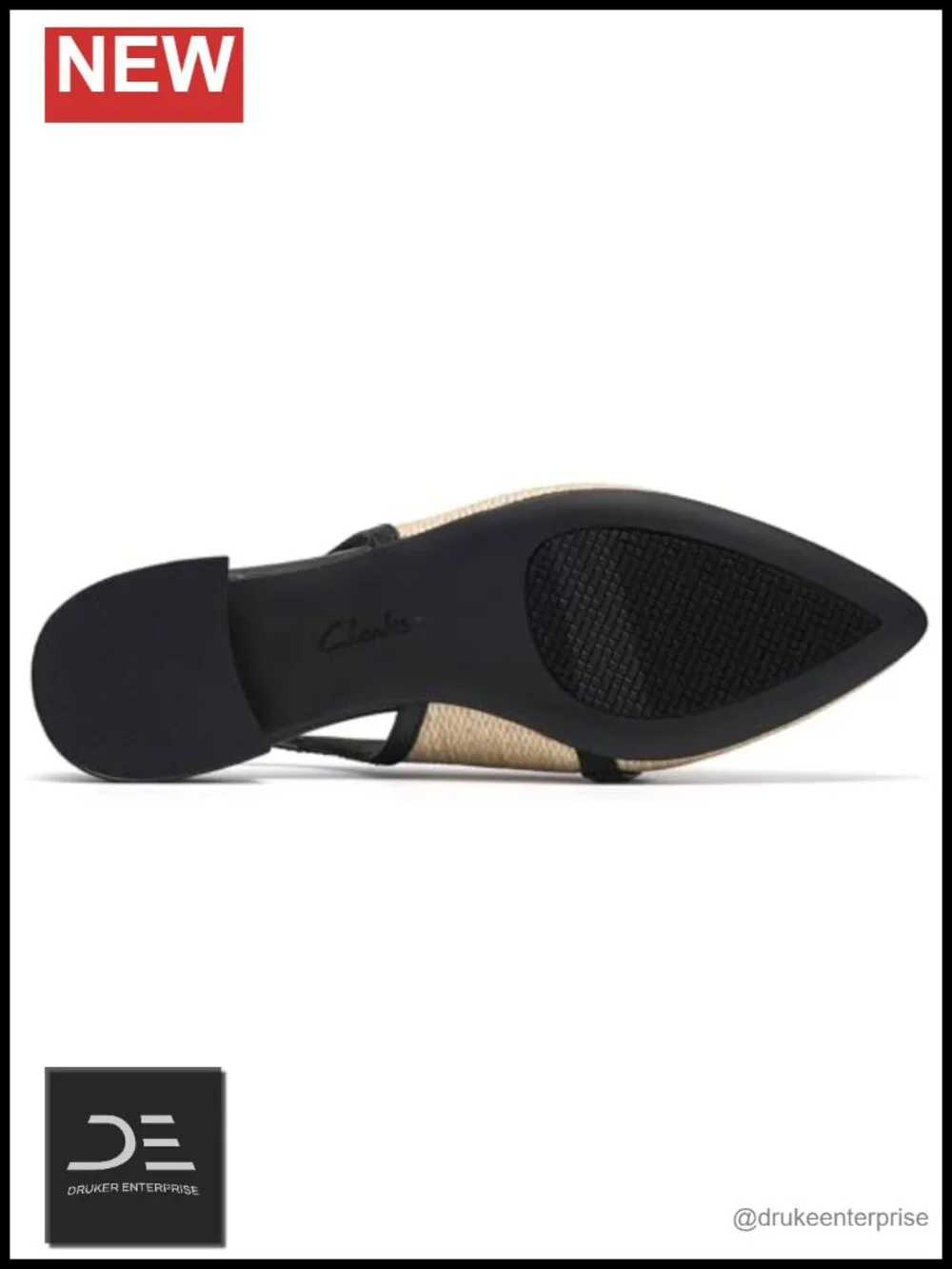 Leather Slingback Flats - Pointed Toe, Adjustable Strap